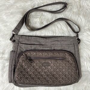 Lug Shimmy SE Bag Gray Travel Crossbody Bag Water Repellent RFID Card Storage